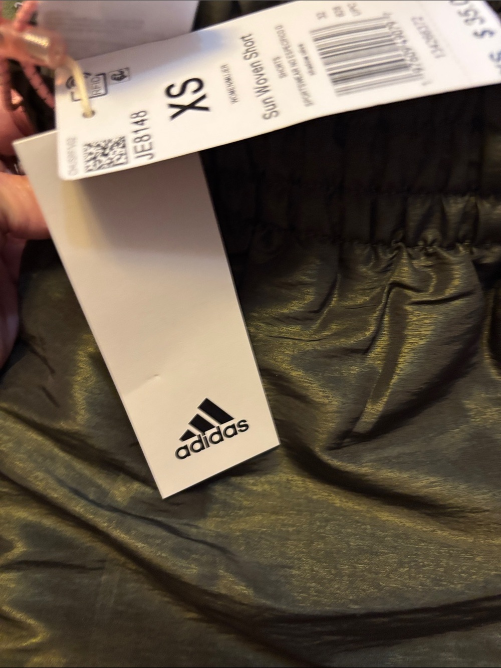 Nwt Adidas Shorts shadow olive Xs sun woven  pack